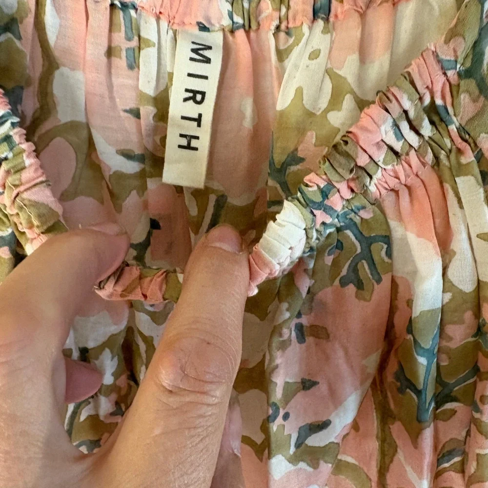 Mirth Linen Floral Pink Maxi Dress - Picture 2 of 6